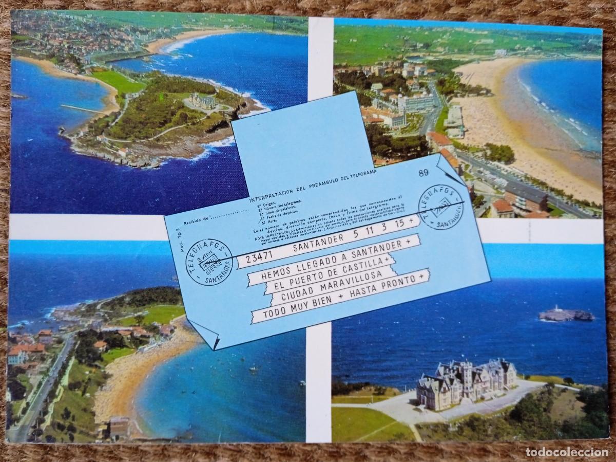 Postales: TELEGRAMA DESDE SANTANDER - ED. ALARDE - Foto 1