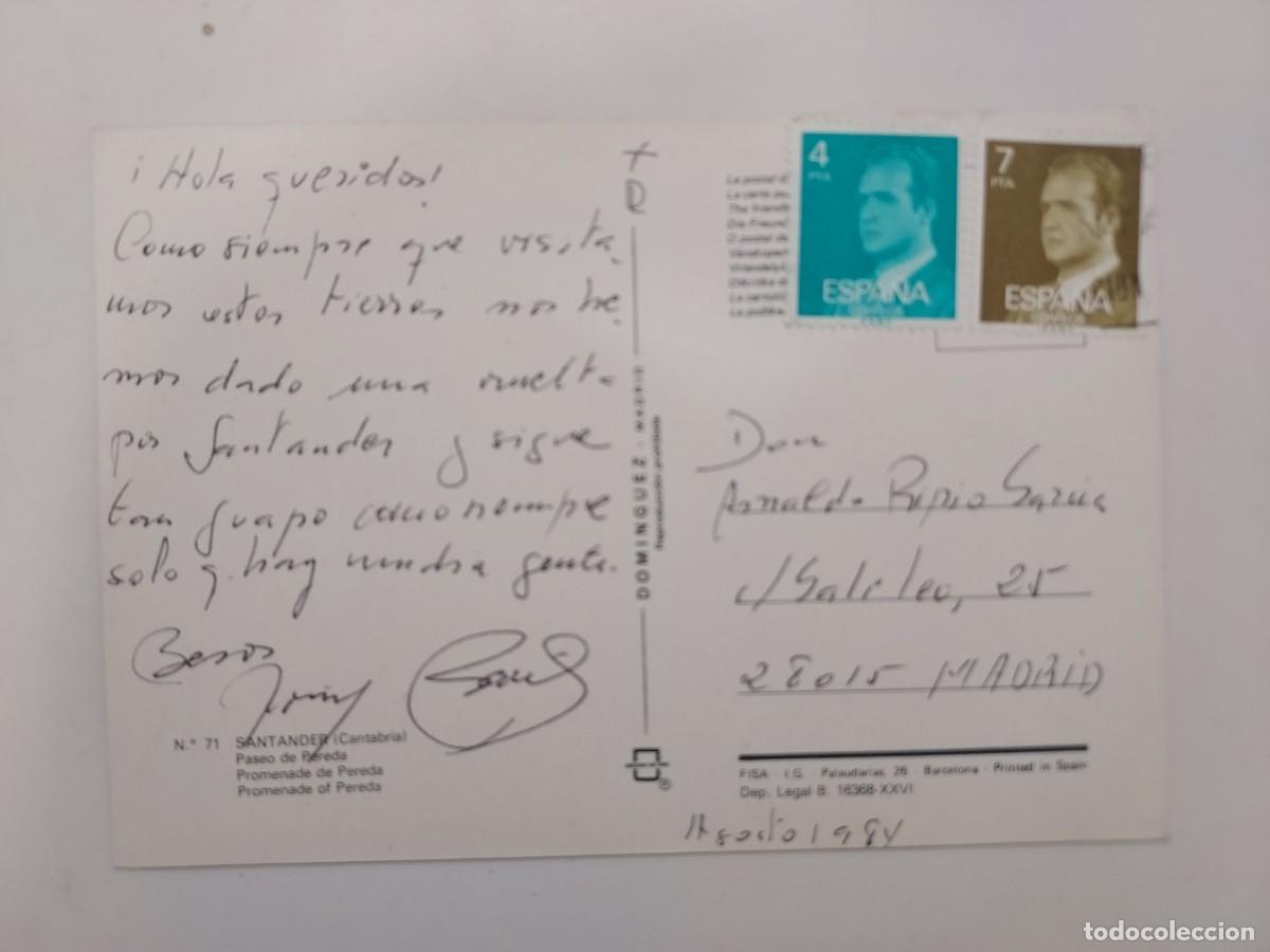 Postales: POSTAL SANTANDER PASEO DE PEREDA. 1983. CIRCULADA - Foto 2