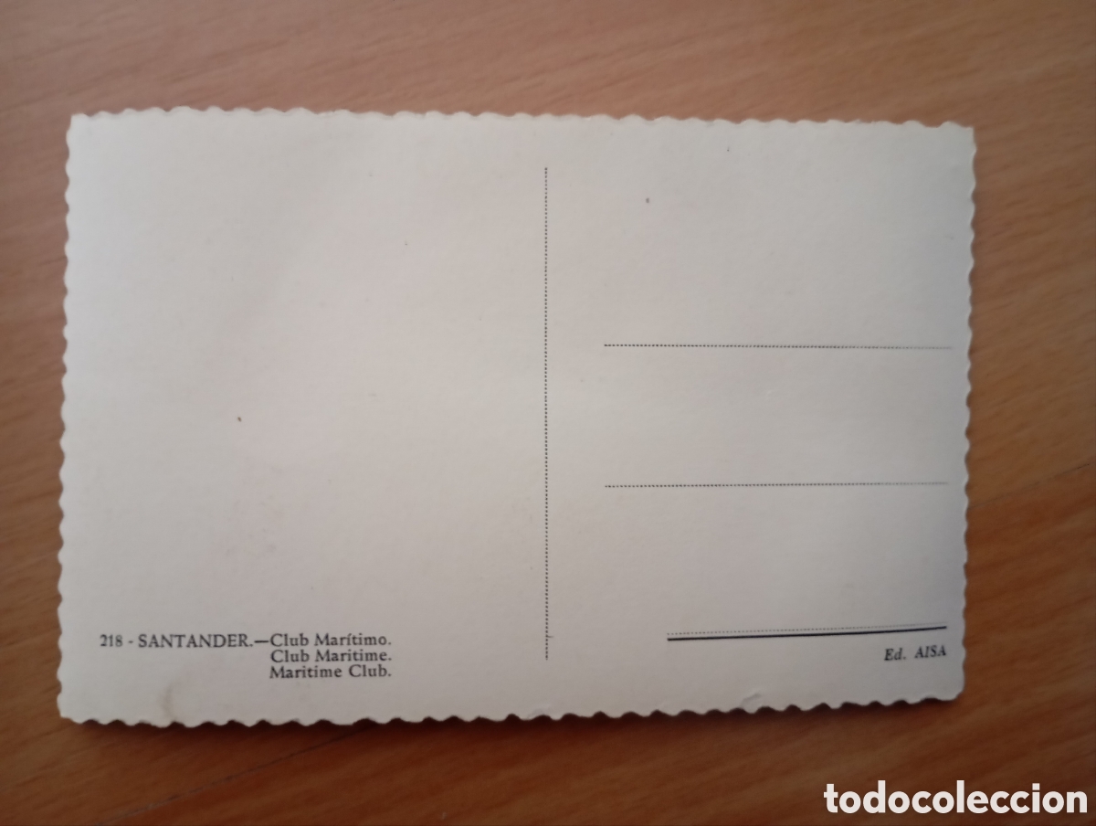 Postales: SANTANDER - CLUB MAR&Iacute;TIMO - ED. AISA - Foto 2