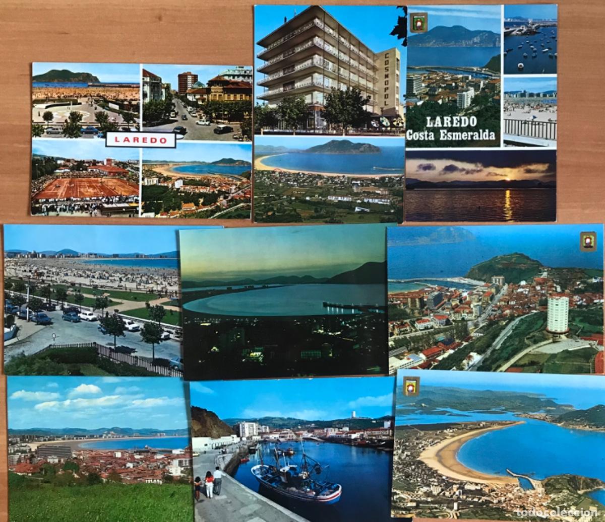 Postales: Lote de 9 postales de Laredo. - Foto 1