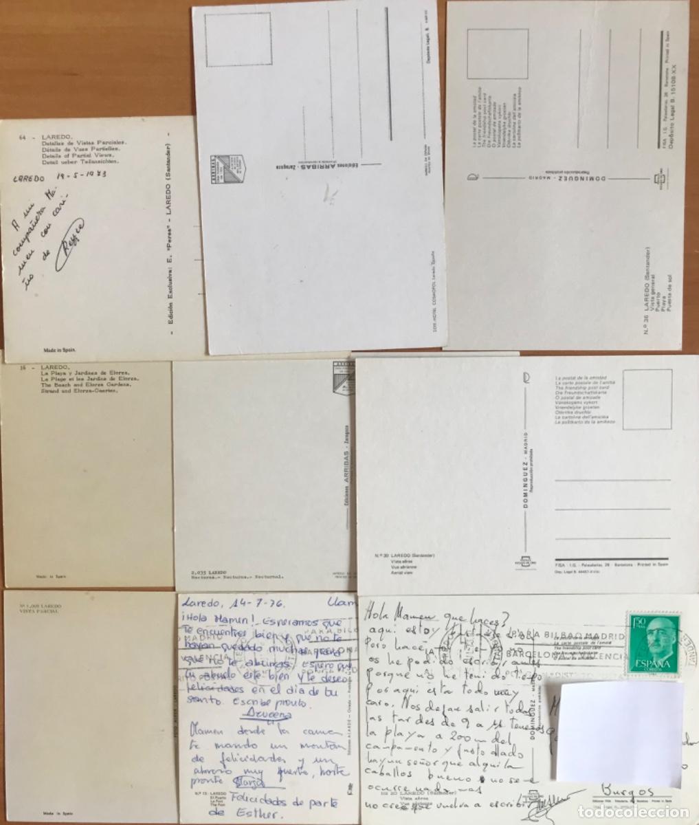 Postales: Lote de 9 postales de Laredo. - Foto 2