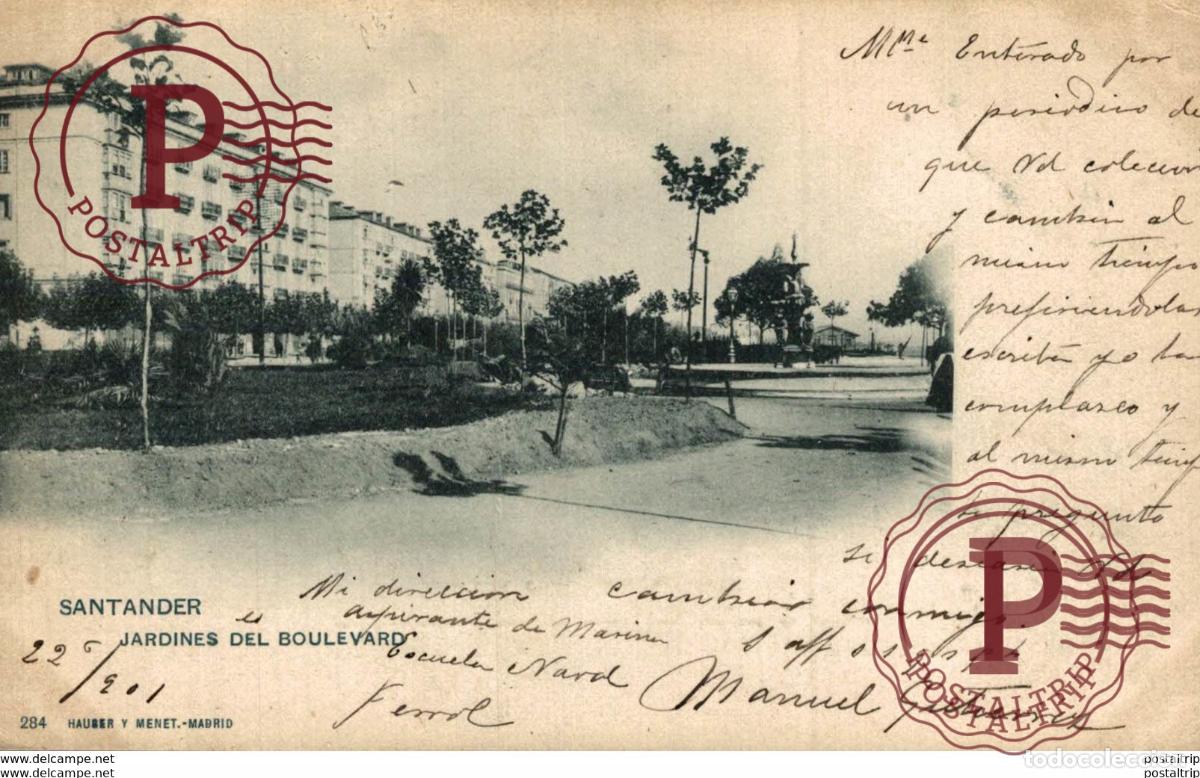 Postales: SANTANDER JARDINES DEL BOULEVARD - Foto 1