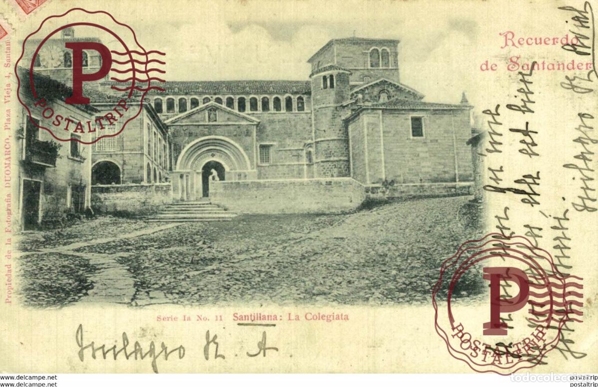 Postales: RECUERDO DE SANTANDER SANTILLANA - Foto 1