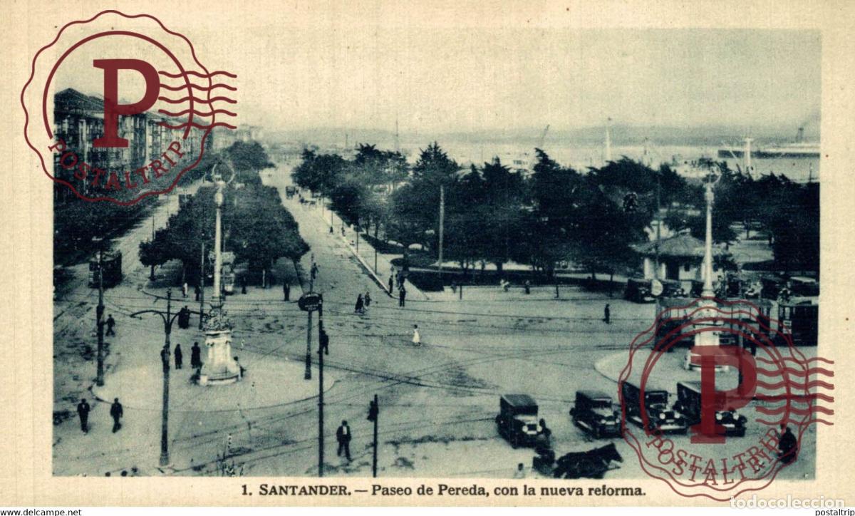 Postales: SANTANDER. PASEO DE PEREDA, CON LA NUEVA REFORMA. - Foto 1
