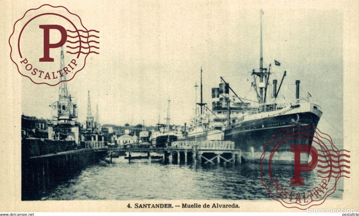 Postales: SANTANDER. MUELLE ALVAREDA. - Foto 1