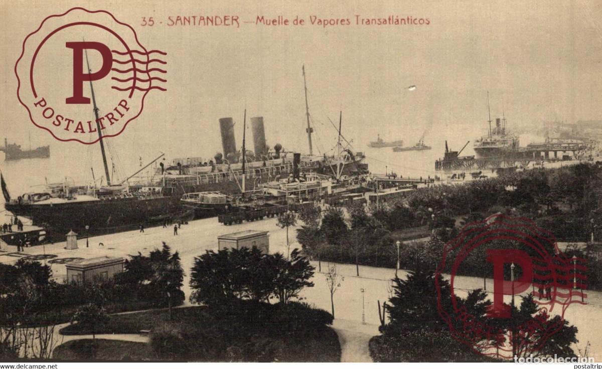 Postales: SANTANDER. MUELLE DE VAPORES TRASATLANTICOS. - Foto 1