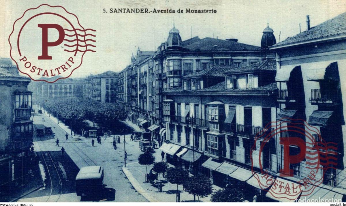 Postales: SANTANDER. AVENIDA DE MONASTERIO. - Foto 1