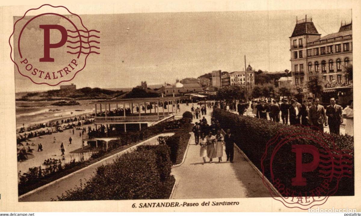 Postales: SANTANDER. PASEO DEL SARDINERO. - Foto 1