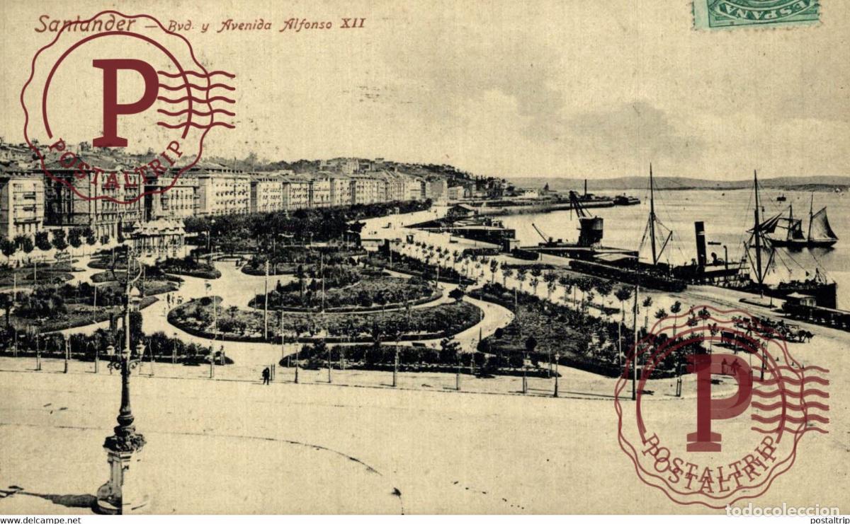 Postales: SANTANDER. BVD. Y AVENIDA ALFONSO XII - Foto 1