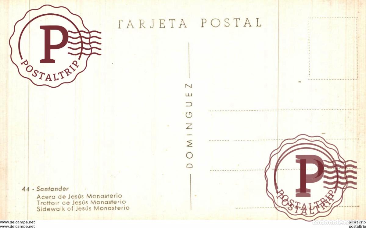 Postales: SANTANDER ACERA DE JESUS DE MONASTERIO - Foto 2