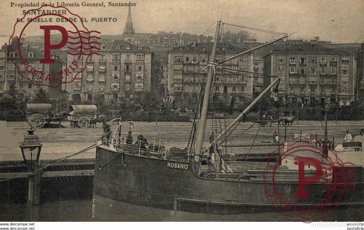 Postales: SANTANDER, EL MUELLE DESDE EL P&Ugrave;ERTO - Foto 1