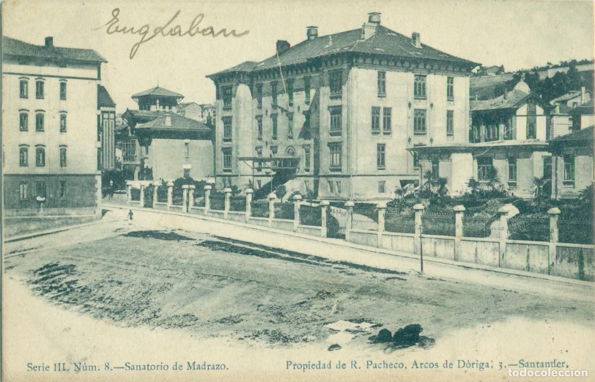 Postales: SANTANDER. SANATORIO DE MADRAZO. CIRCULADA EN 1905. - Foto 1