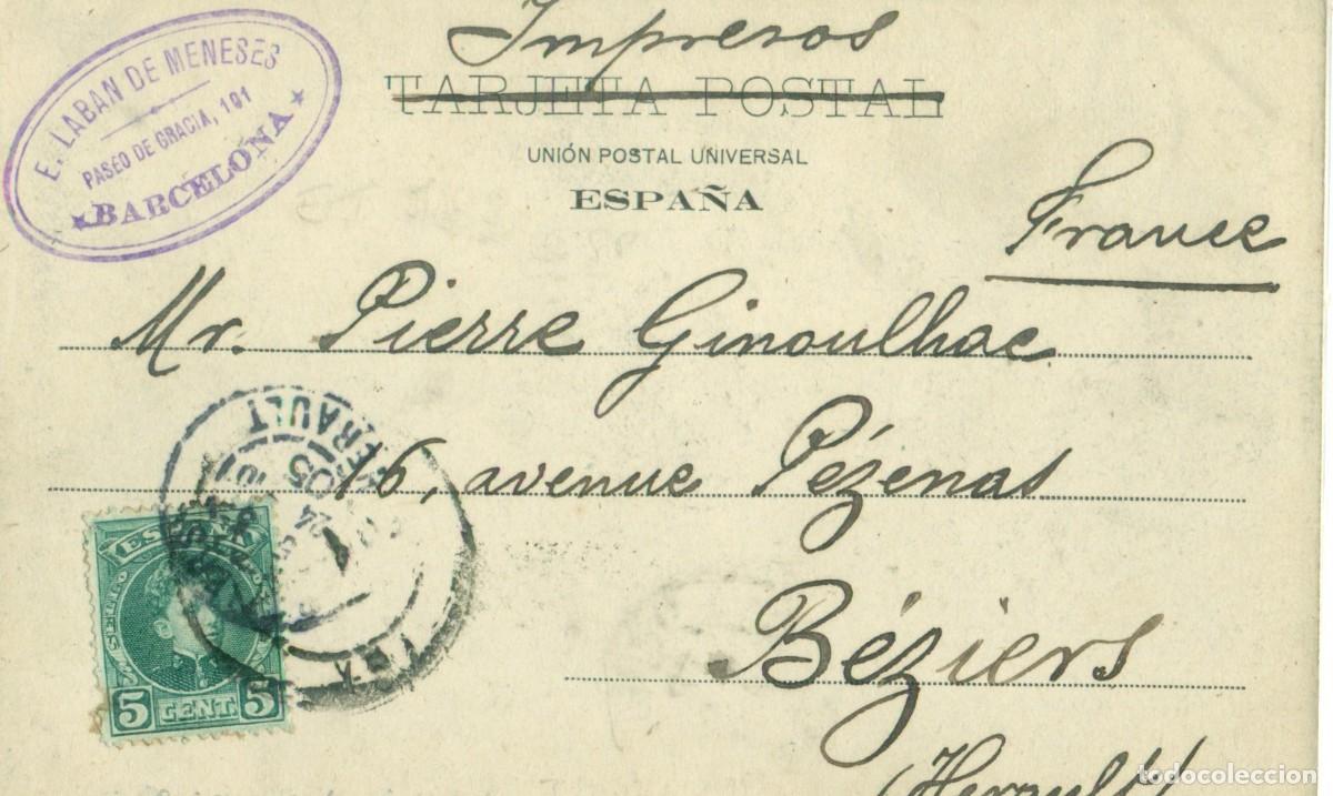 Postales: SANTANDER. SANATORIO DE MADRAZO. CIRCULADA EN 1905. - Foto 2