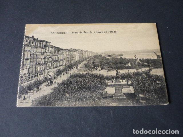 Postales: SANTANDER PLAZA DE VELARDE Y PASEO DE PEREDA - Foto 1