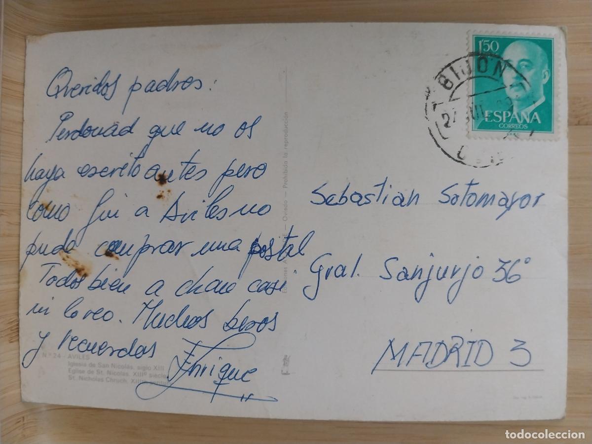 Postales: AVILES SAN NICOLAS ED ALARDE 24 CIRCULADA SOBADA - Foto 2