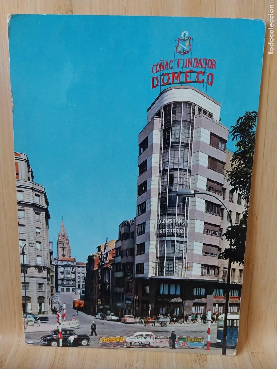 Postales: OVIEDO CALLE JOSE TARTIERE ED GARRABELLA 7 ESCRITA A&Ntilde;O 1967 CO&Ntilde;AC FUNDADOR ROTULO ANIMADA