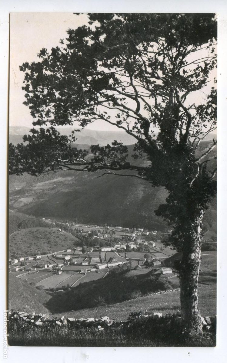 Postales: Vega de Pas, Cantabria. n&ordm; 22. Vista desde la Bragu&iacute;a, foto SAMOT, fechada en 1958