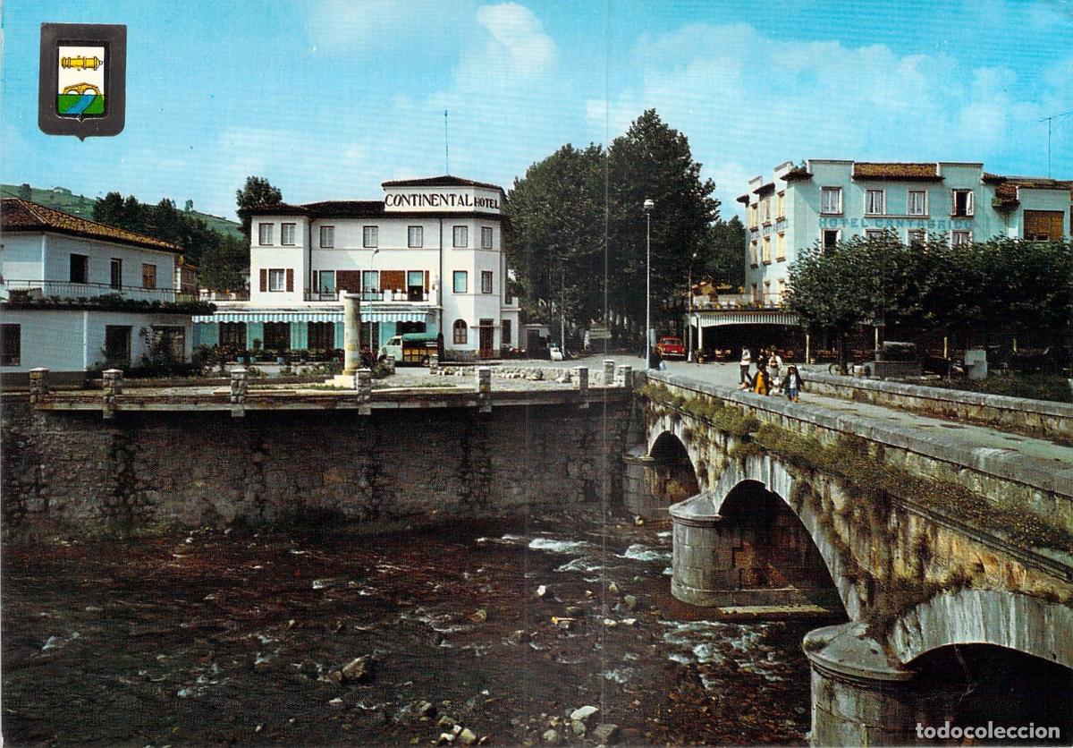 Postales: Postal de Li&eacute;rganes, Santander - Puente sobre el R&iacute;o Miera