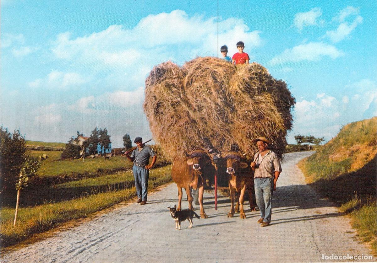 Postales: Postal de Santillana del Mar, Cantabria - Carro de Hierba Tradicional