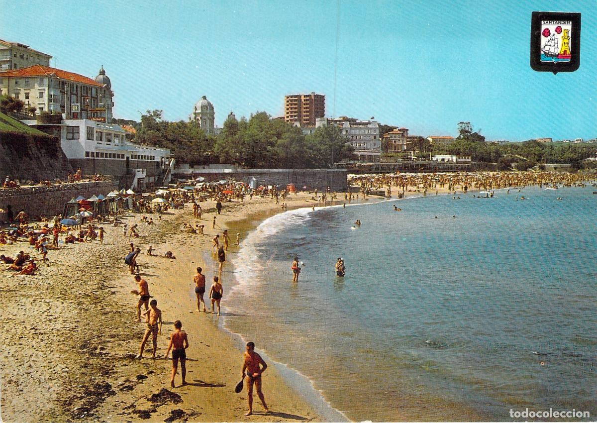Postales: Postal de la Playa del Sardinero en Santander, Cantabria