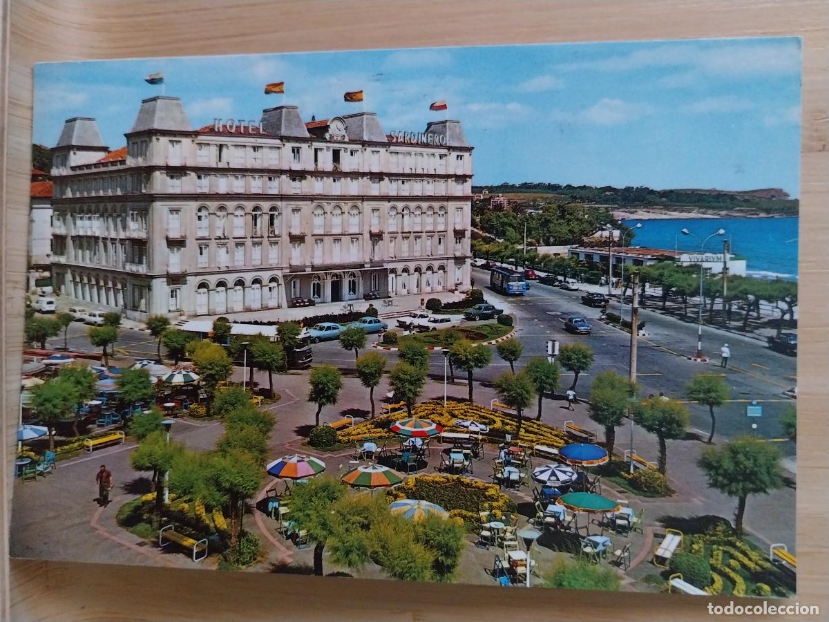 Postales: SANTANDER PLAZA ITALIA HOTEL SARDINERO ED GARRABELLA 65 CIRCULADA A&Ntilde;OS 50 ANIMADA