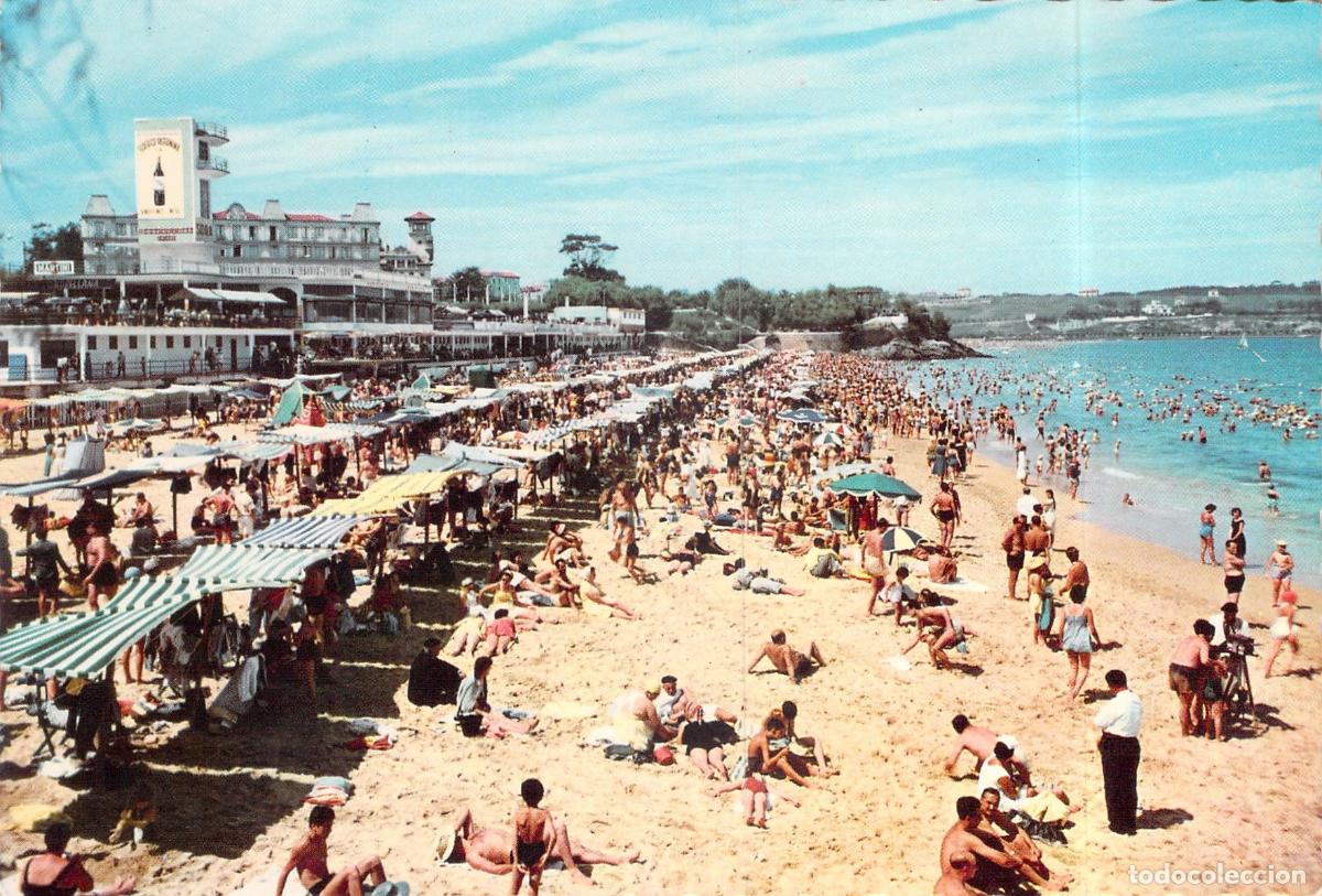 Postales: Postal de la Primera Playa de El Sardinero en Santander