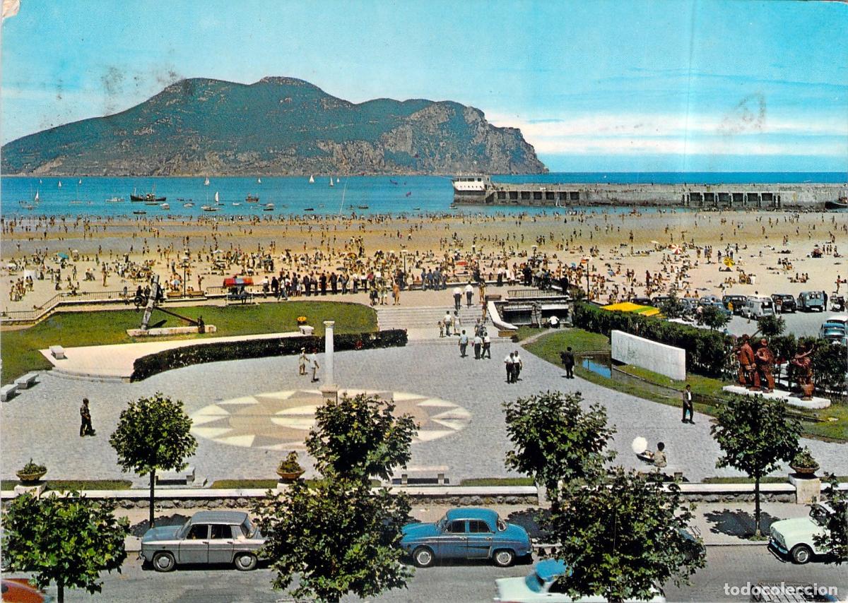 Postales: Postal de Laredo: Jardines de Elorza y Playa de la Salv&eacute;