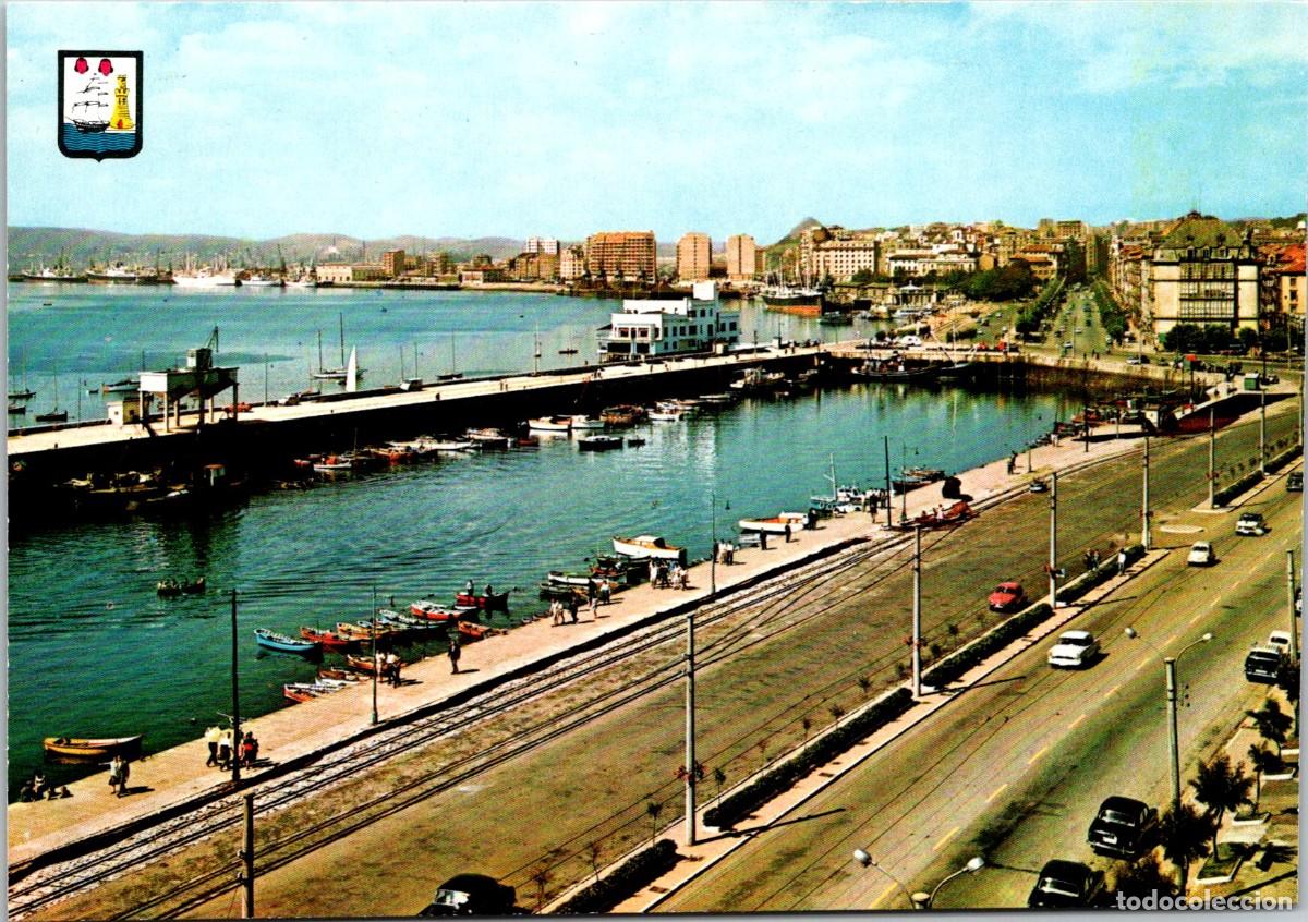 Postales: Santander - Vista general del Puerto - FISA 21 - 146x102mm - V&iacute;as de Tren