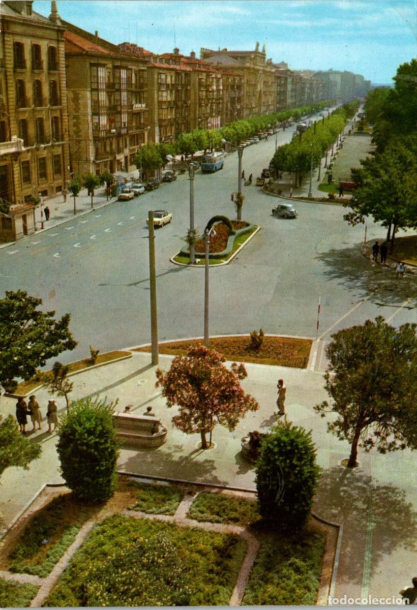 Postales: Santander - Paseo de Pereda - Campa&ntilde;&aacute; y Puig Ferr&aacute;n II/9319 - 146x100mm - Troleb&uacute;s
