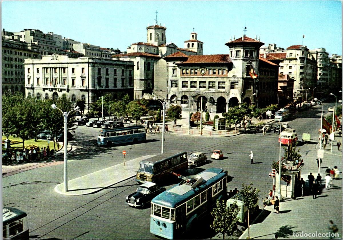 Postales: Santander - Avenidas Alfonso XIII y Calvo Sotelo - Garc&iacute;a Garrabella 1 - 150x105mm -Troleb&uacute;s-Autob&uacute;s