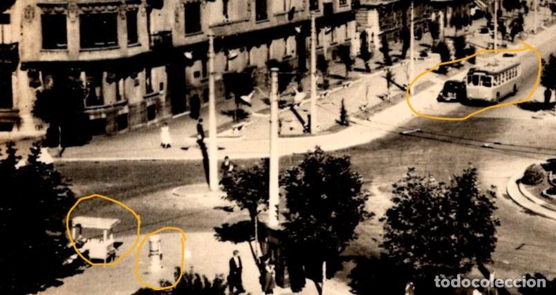 Postales: Santander - Avenida Castelar y Puertochico - Arribas 1033 - 144x93mm -Troleb&uacute;s-Carrito Helados-Buz&oacute;n