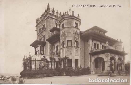 Postales: CANTABRIA SANTANDER PALACIO DE PARDO ESCRITA - Foto 1