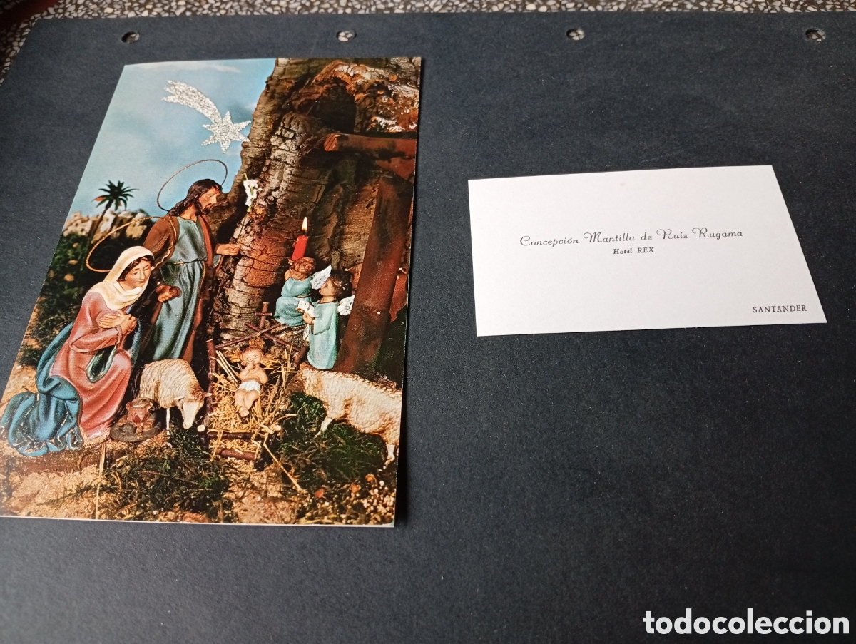 Postales: Postal navidad felicidades Hotel REX Santander