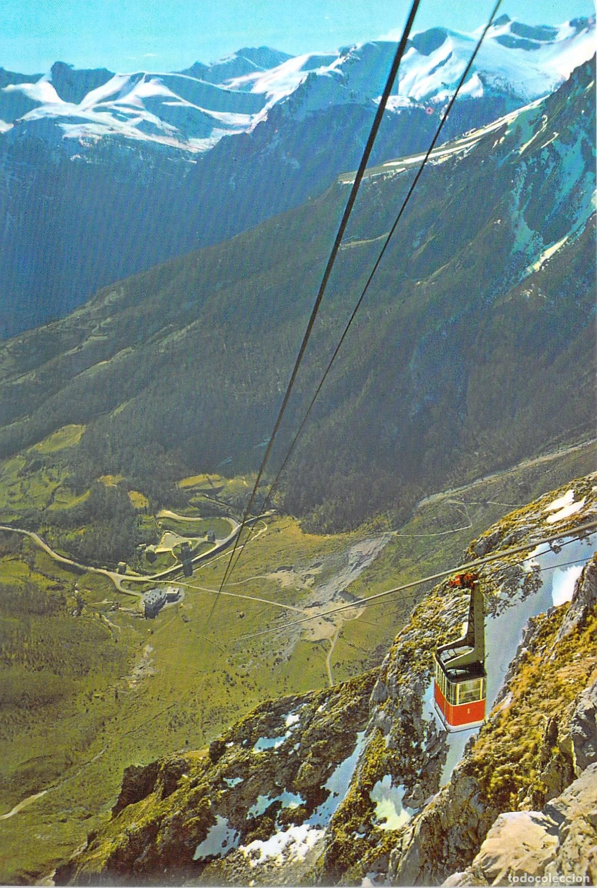 Postales: Postal del Telef&eacute;rico de Fuente D&eacute; en Cantabria, Picos de Europa