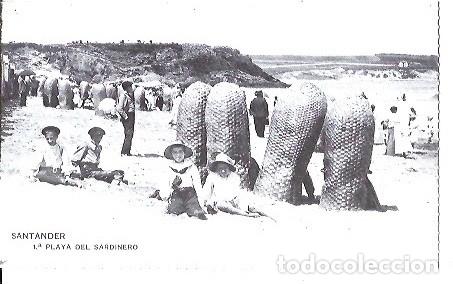 Postales: REPRODUCCION TARJETA POSTAL SANTANDER PRINCIPIO DE SIGLO EL SARDINERO 23 PRIMERA PLAYA DEL SARDINERO
