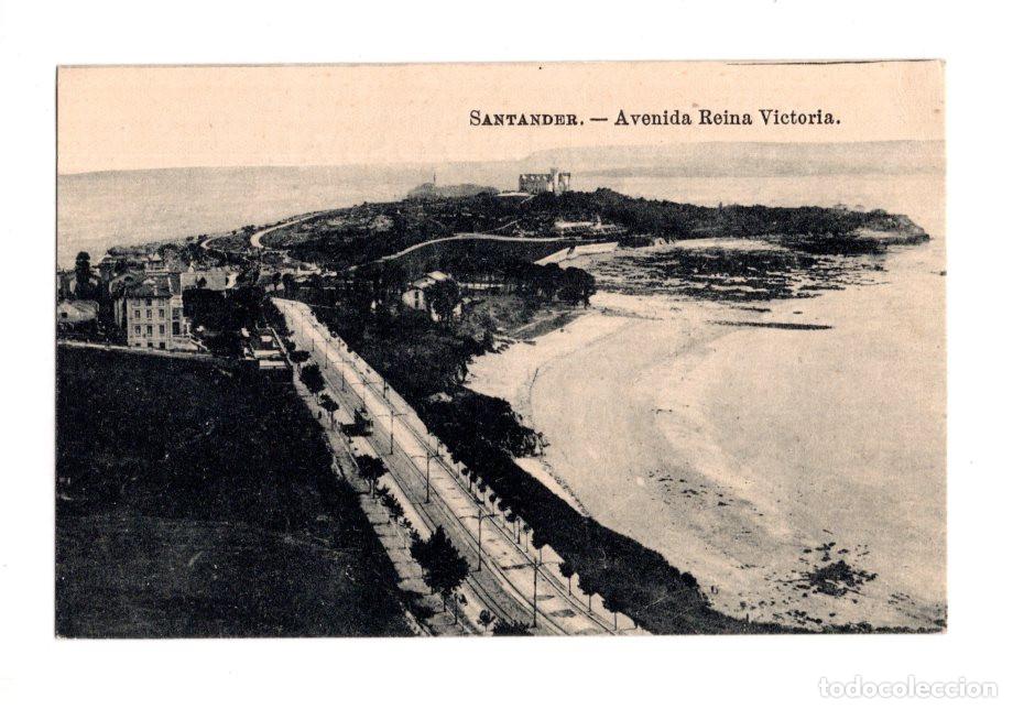 Postales: SANTANDER.- AVENIDA REINA VICTORIA.