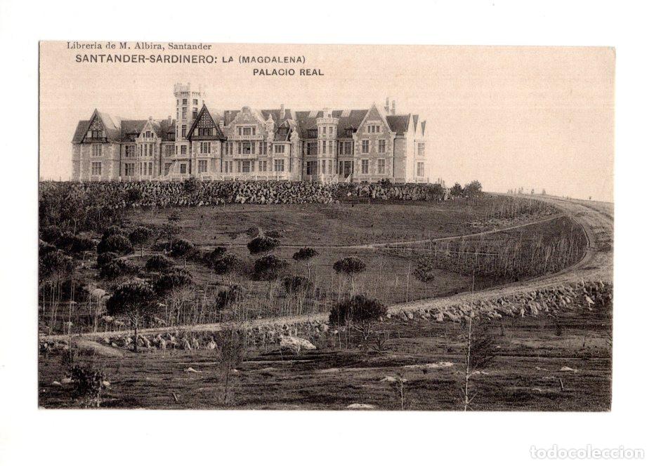 Postales: SANTANDER.- SARDINERO.- LA MAGDALENA PALACIO REAL. LIBRER&Iacute;A DE M. ALBIRA, SANTANDER.