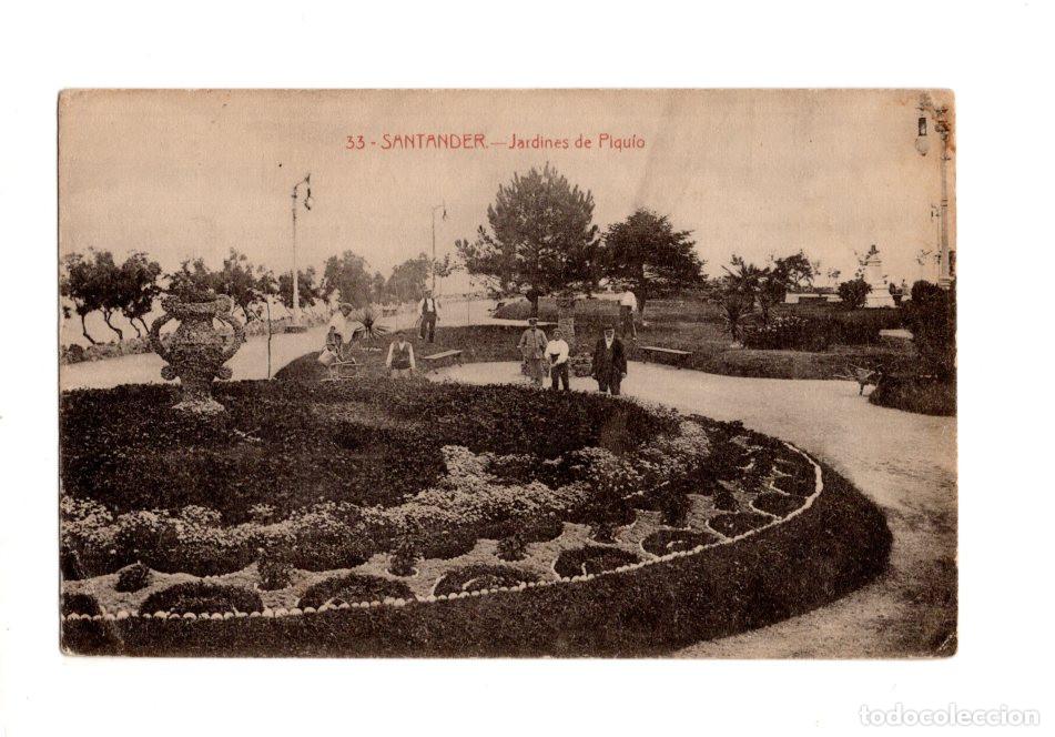 Postales: SANTANDER.(CANTABRIA).- JARDINES DE PIQU&Iacute;O.