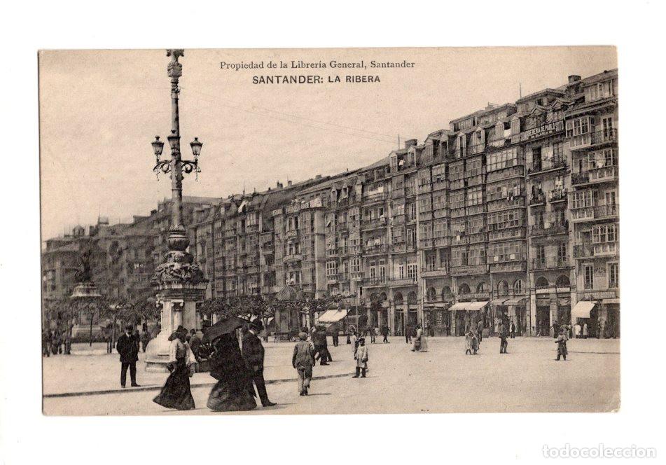 Postales: SANTANDER.(CANTABRIA).- LA RIBERA. PROPIEDAD DE LA LIBRER&Iacute;A GENERAL, SANTANDER - Foto 1