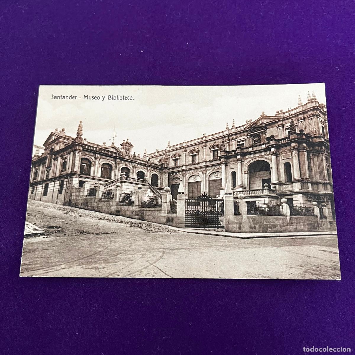 Postales: POSTAL DE SANTANDER (CANTABRIA). MUSEO Y BIBLIOTECA.