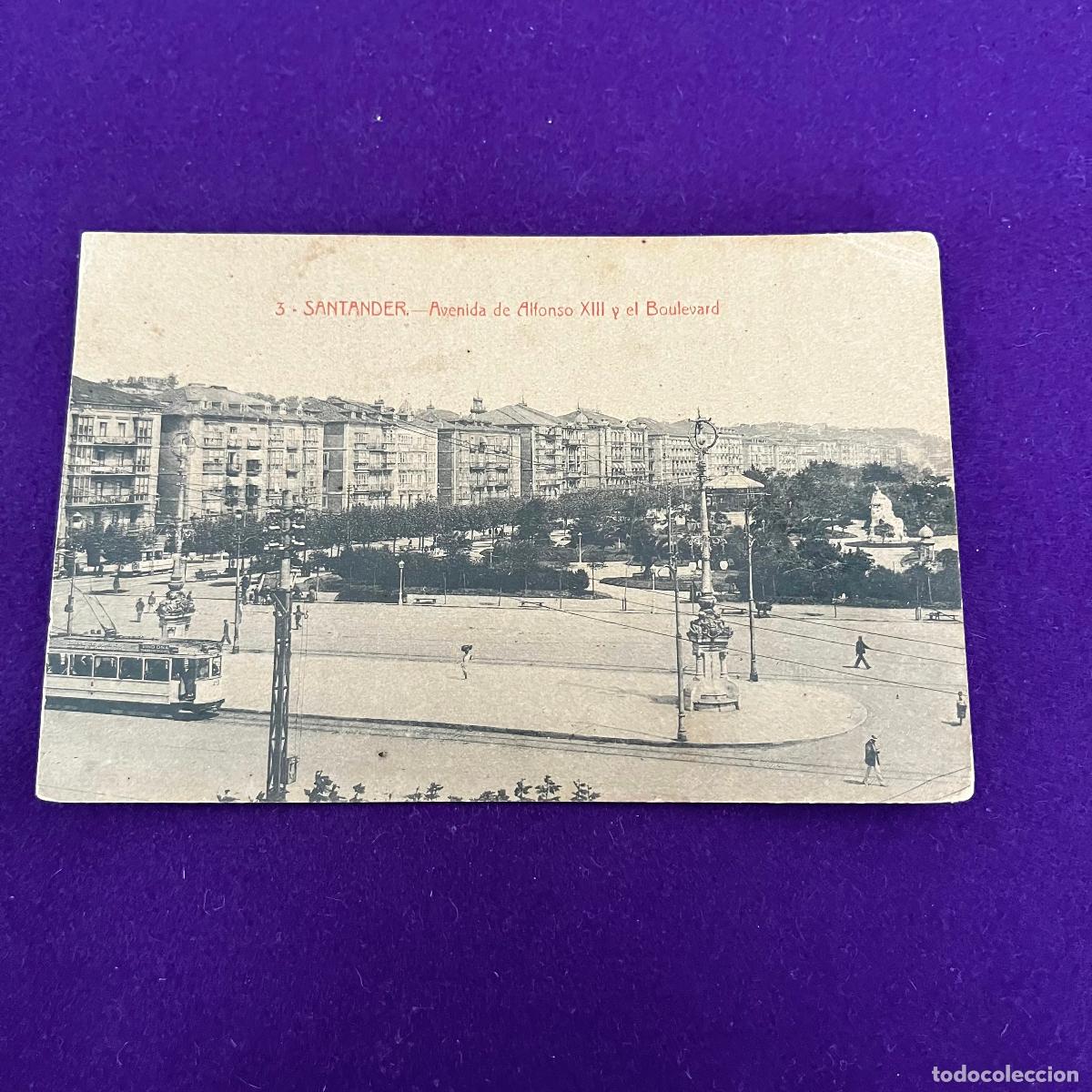 Postales: POSTAL DE SANTANDER (CANTABRIA). AVENIDA DE ALFONSO XIII Y BOULEVARD.