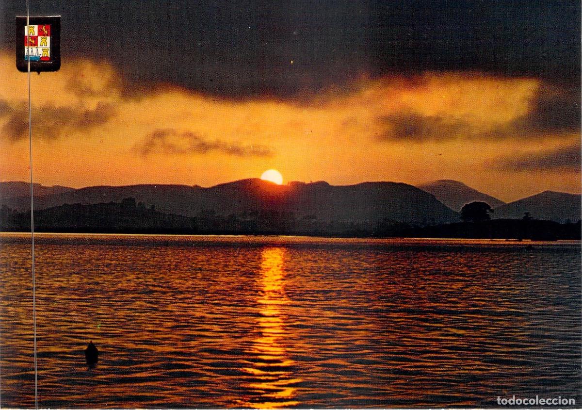 Postales: Postal de Santo&ntilde;a, Cantabria - Espectacular Puesta de Sol