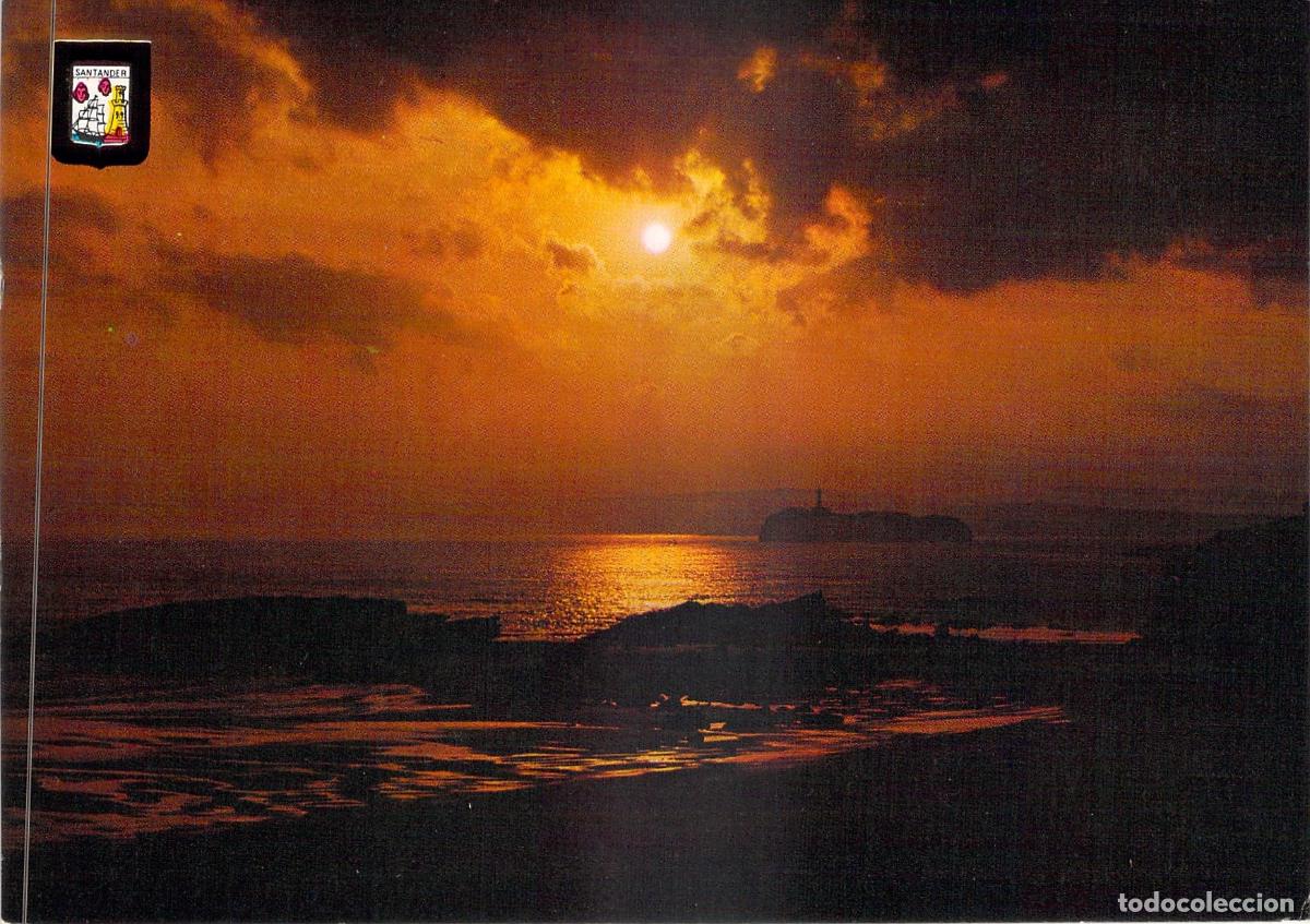 Postales: Postal Santander Playa de El Sardinero Puesta de Sol