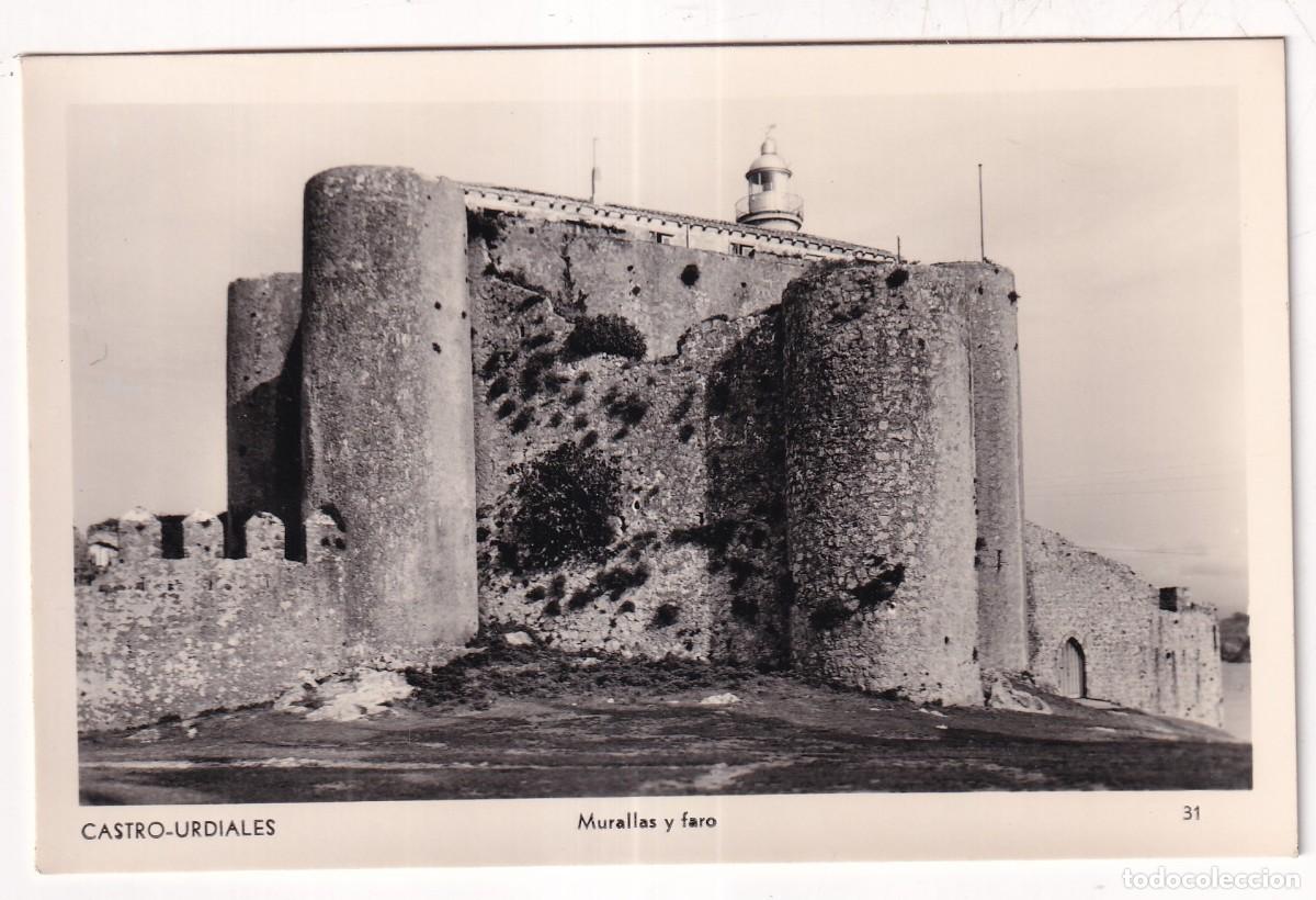 Postales: Castro Urdiales. Murallas y faro. 31 Manipel. Escrita. Sin circular.