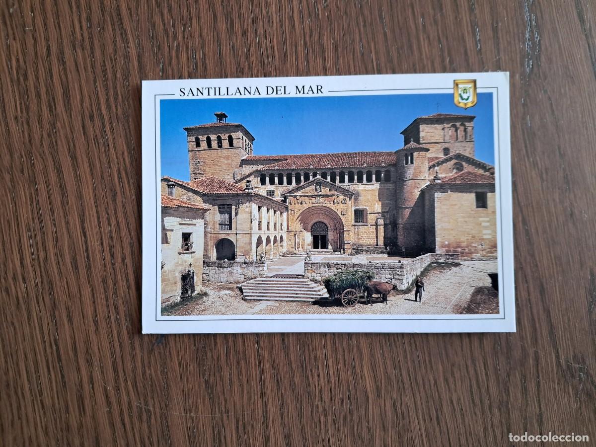 Postales: postal de Espa&ntilde;a, Real Colegiata, Santillana Del Mar, Santander. escrita, a&ntilde;o 1997.