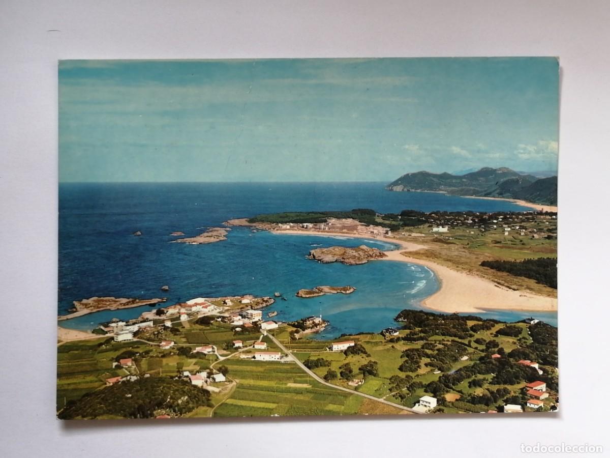 Postales: POSTAL 18609 ESCRITA-FOTO FOAT PLAYAS DE ISLA Y NOJA CANTABRIA VISTA AEREA
