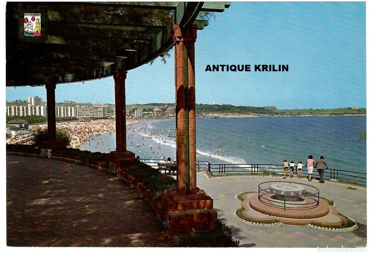 Postales: SANTANDER N&ordm; 68 JARDINES DE PIQUIO Y PLAYA MAGDALENA / ESCUDO DE ORO / SIN FRANQUEAR