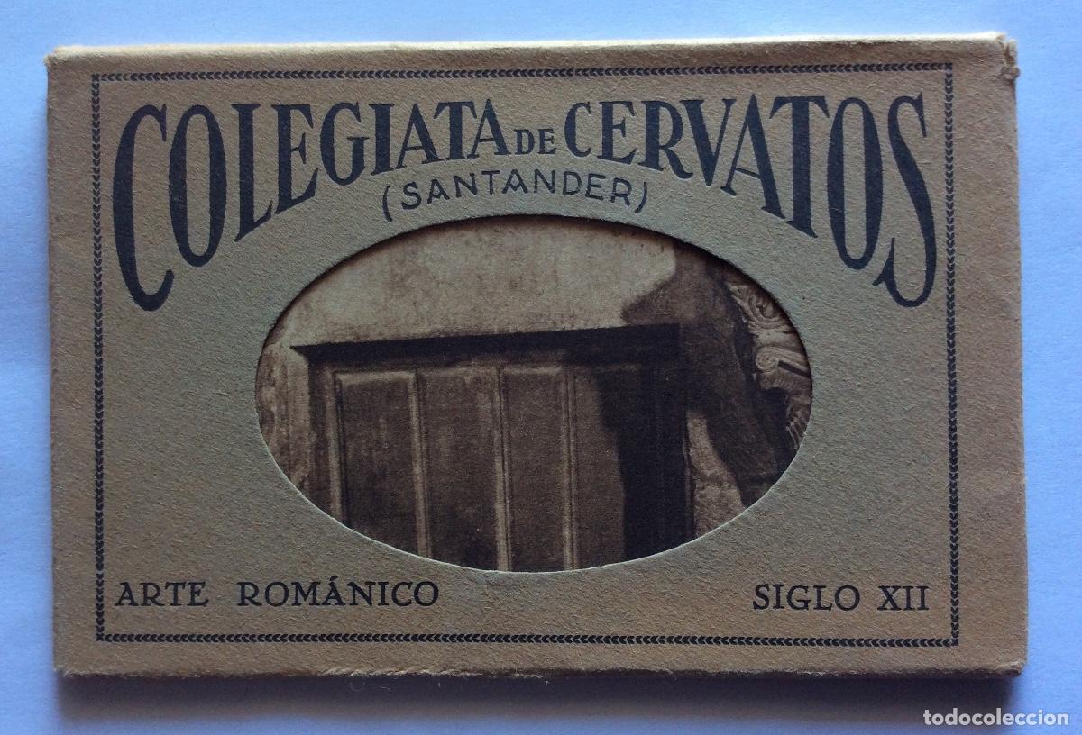 Postales: &Aacute;LBUM CON 5 POSTAL COLEGIATA CERVATOS SANTANDER CANTABRIA