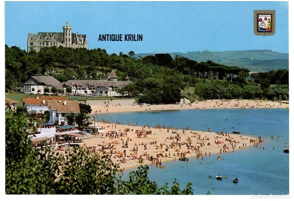 Postales: SANTANDER N&ordm; 80 PLAYA DE LA MAGDALENA / ESCUDO DE ORO / SIN FRANQUEAR