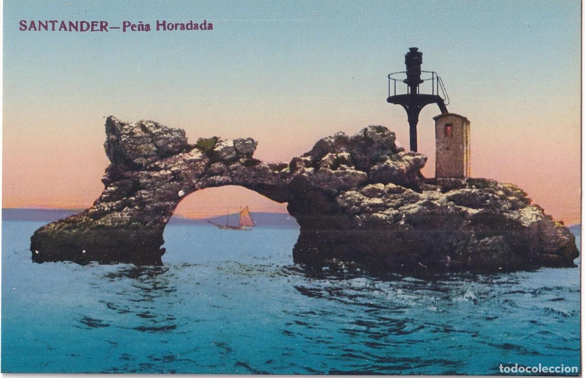 Postales: SANTANDER Pe&ntilde;a Horadada . Cromotipia Casta&ntilde;eira Alvarez y Levenfled Sin circular